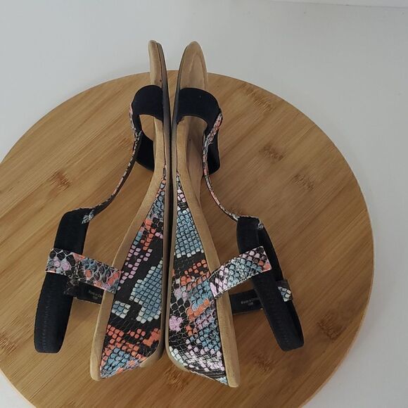 Alfani Women's Step 'N Flex Strappy Voyage Wedge Sandals Snakeskin Print Size 10 - Picture 9 of 11